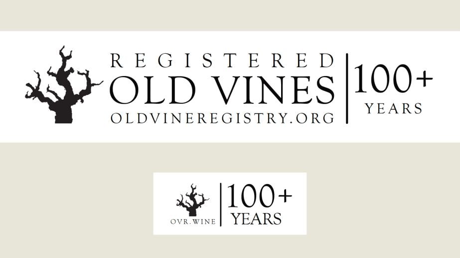 Old Vine Registry new seal 100+ years two versions