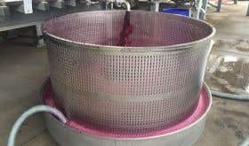 Basket press drained at a Baross Valley winery 2020