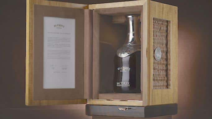 Blandys commemorative madeira bottle in box