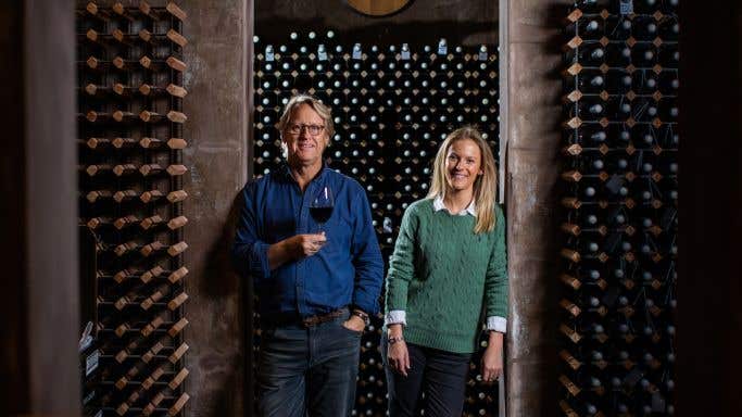 Robert and Jessica Hill-Smith in the Yalumba Museum