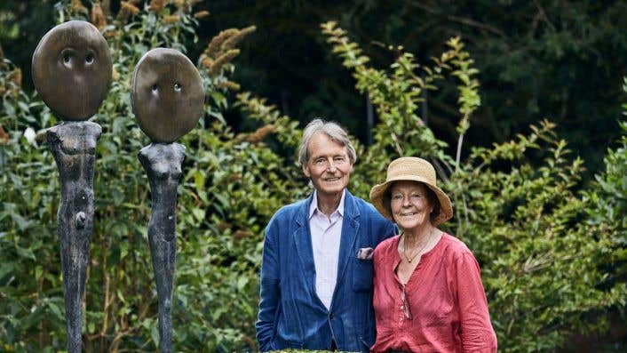 Steven and Bella Spurrier in their Dorset garden