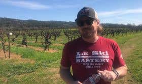 Morgan Twain-Peterson MW in his Sonoma vineyard